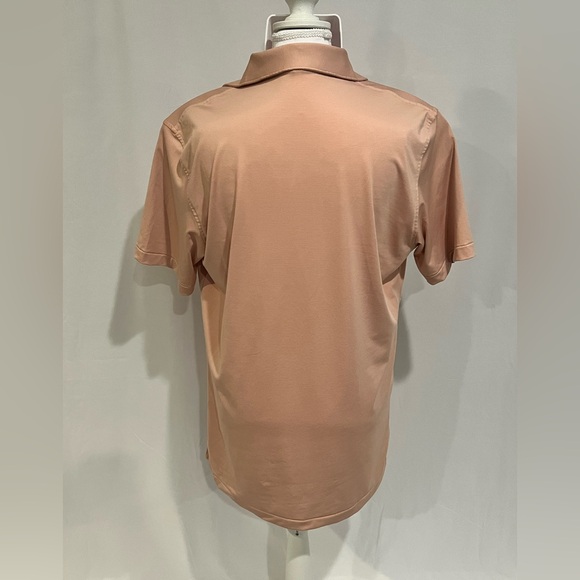 Peter Millar Men's Peach Polo with Contrast Inner Placket - Picture 8 of 11